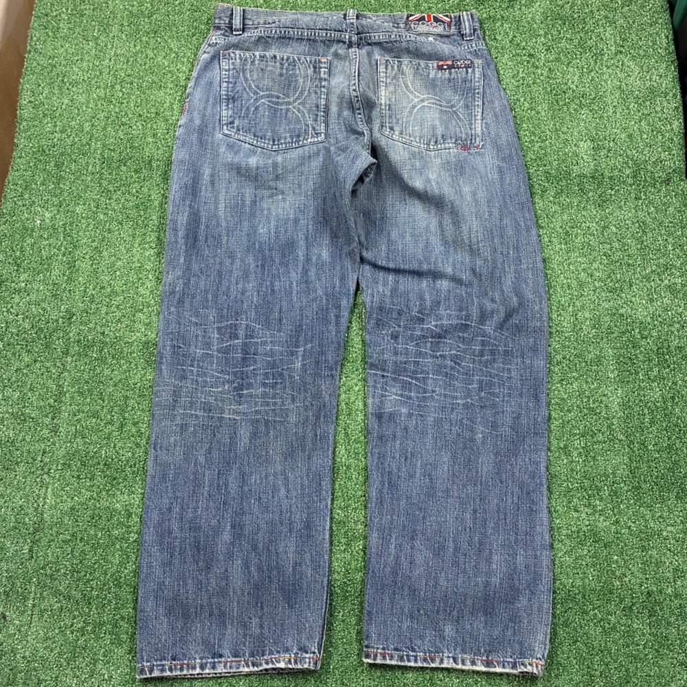 Y2K Coogi Australlia Baggy‎ Medium Wash Embroidered Jeans